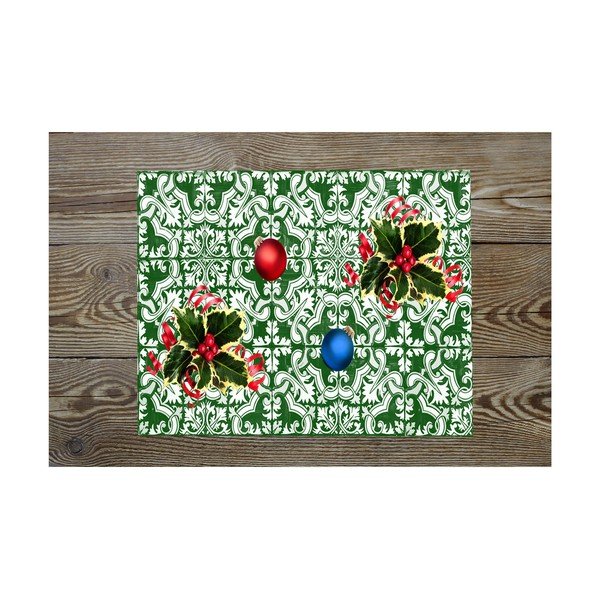 2 taisnstūra paliktņu komplekts Crido Consulting Festive Mosaic, 40 x 30 cm-image-1