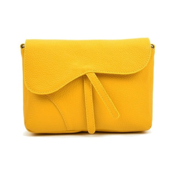 Dzeltena ādas somiņa Carla Ferreri Bruno