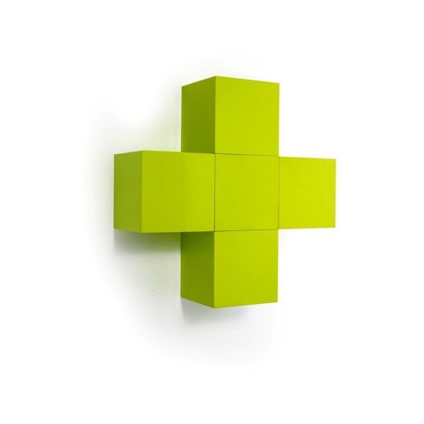 Balta sienas kaste (slēgta) ar caurspīdīgu vāku Qualy Pixel Cube-image-2