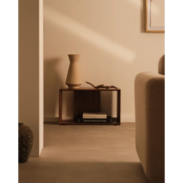 Dabīga toņa modulārā plauktu sistēma ar riekstkoka imitāciju 67x38 cm Litto – Kave Home-image-1