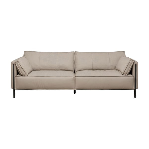 Gaiši pelēks dīvāns no ādas imitācijas 233 cm Victor – Kare Design