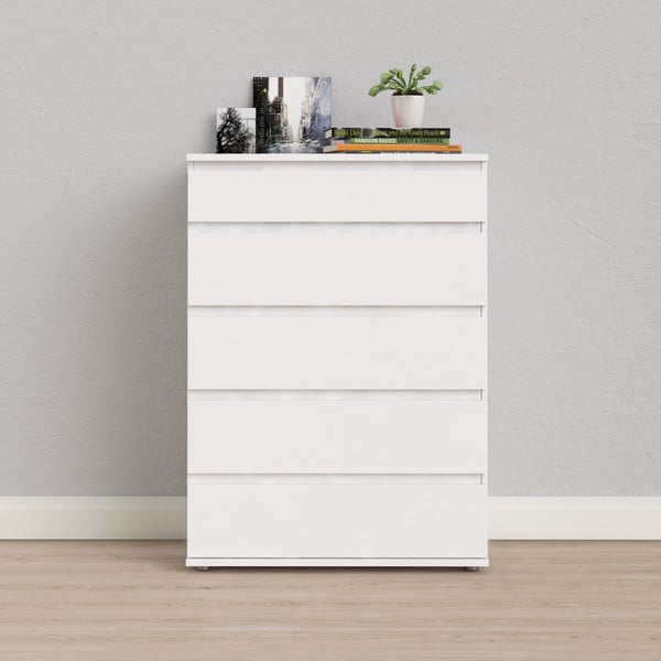 Balta augsta kumode 77x107 cm Nova – Tvilum-image-4