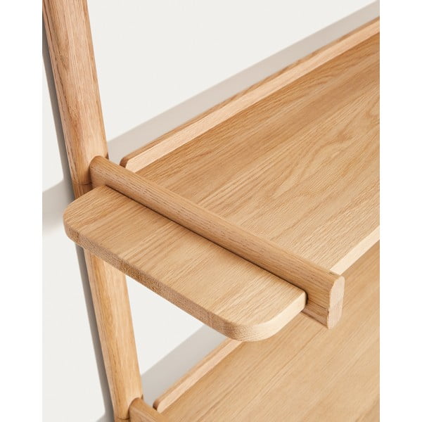 Dabīga toņa ozola masīvkoka modulārā plauktu sistēma 90x98 cm Sitra – Kave Home-image-4