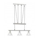 Sudraba krāsas piekaramā lampa ar stikla abažūru Stamina – Trio