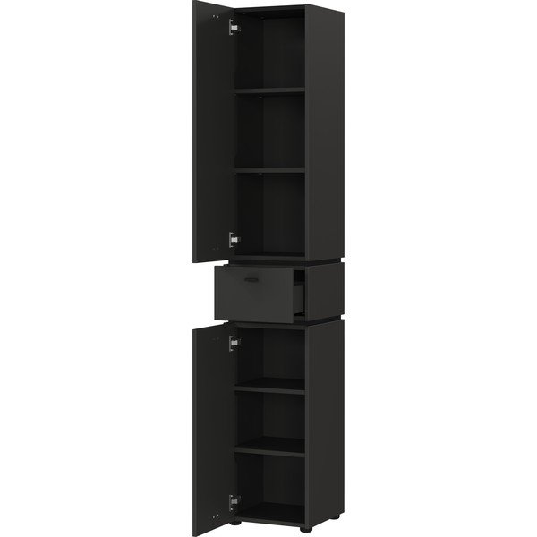 Antracīta pelēks augsts vannas istabas skapītis 34x189 cm Modesto – Germania-image-2