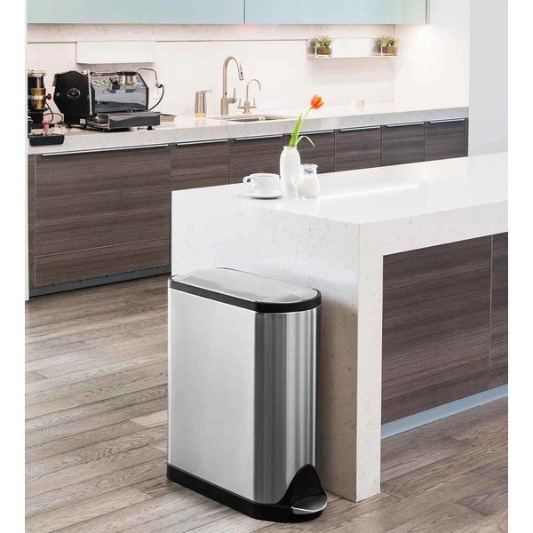 Tērauda atkritumu tvertne ar pedāli 45 l – simplehuman-image-1