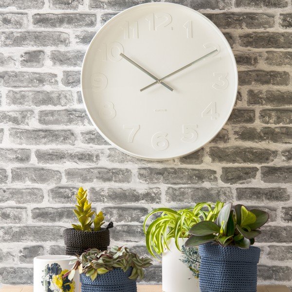 Balts Karlsona zobārsta pulkstenis, ø 42 cm-image-2