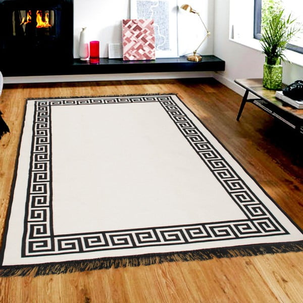 Bēšs un melns divpusējais paklājs Justed, 80 x 150 cm-image-1