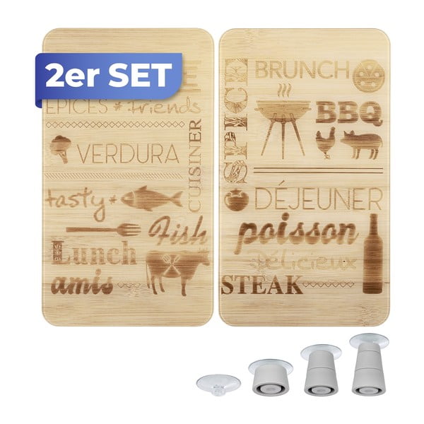 Rūdīta stikla plīts aizsargplāksnes (2 gab.) 52x30 cm Barbecue – Maximex-image-3