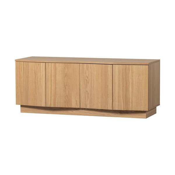 Dabīga toņa ozola masīvkoka TV galdiņš 133x52x45 cm Zuma – WOOOD-image-2