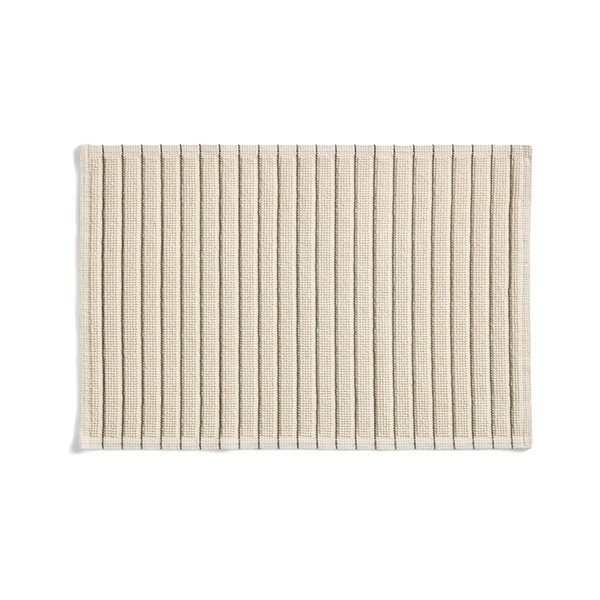 Zaļš/bēšs tekstila vannas istabas paklājiņš 50x80 cm Merade – Kave Home