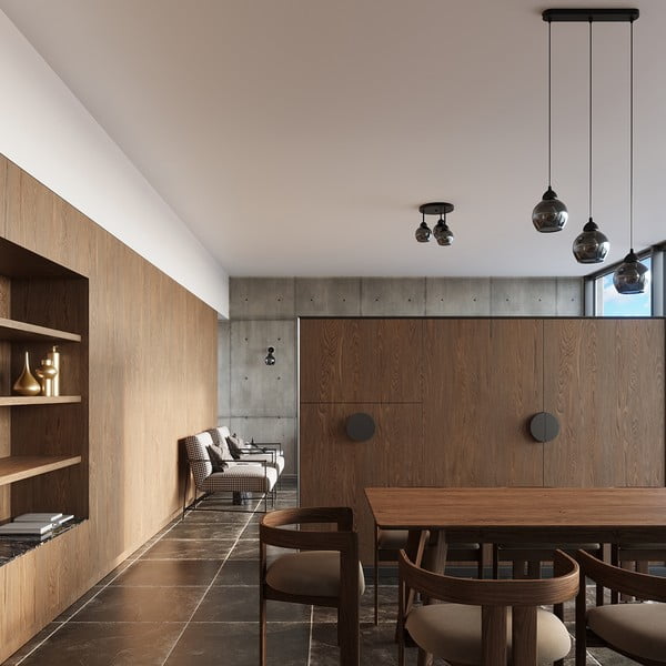 Melna piekaramā lampa ø 15 cm Grande – Sollux-image-2