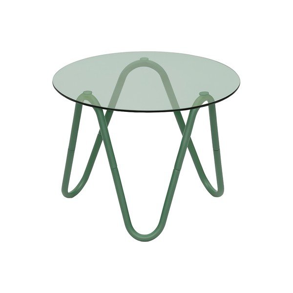 Apaļš sānu galdiņš ar stikla galda virsmu ø 50 cm Ventana Round – Leitmotiv