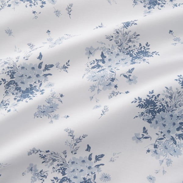 Balta/zila divguļamā gultas veļa 200x200 cm Lucie Floral Frill – Catherine Lansfield-image-4