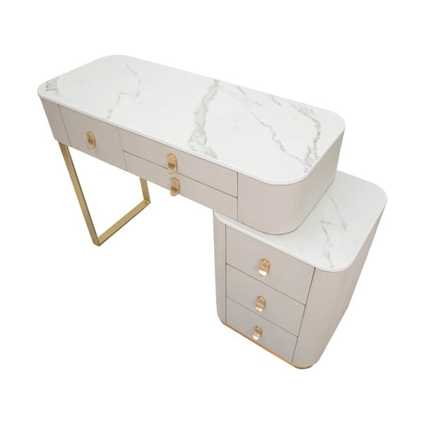 Bēšs/zelta krāsas konsoles galds 40x120 cm Beauty – Mauro Ferretti-image-3