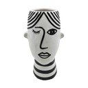 Melnbalta porcelāna vāze Mauro Ferretti Face