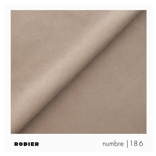 Bēšs samta salokāms stūra dīvāns ar uzglabāšanas vietu (ar kreiso stūri/ar zvilni) Rene – Rodier-image-4