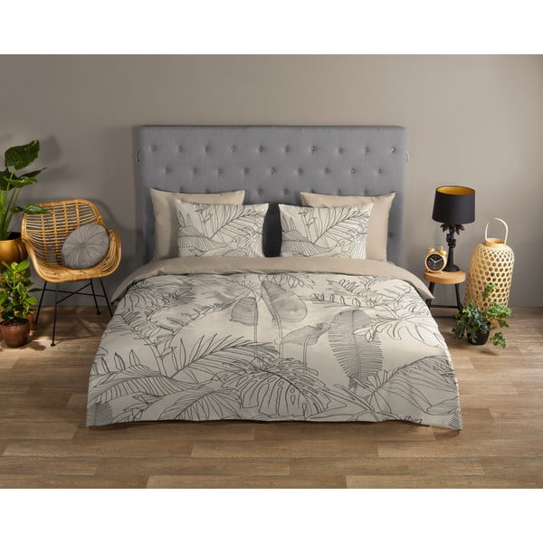 Bēša vienguļamā kokvilnas gultas veļa 140x220 cm Sym – Good Morning-image-1