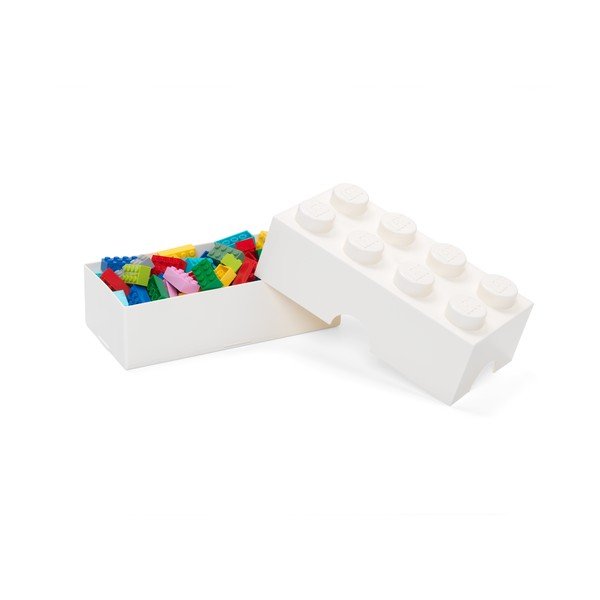 Balta plastmasas uzglabāšanas kaste bērniem 20x10x7 cm – LEGO®-image-2