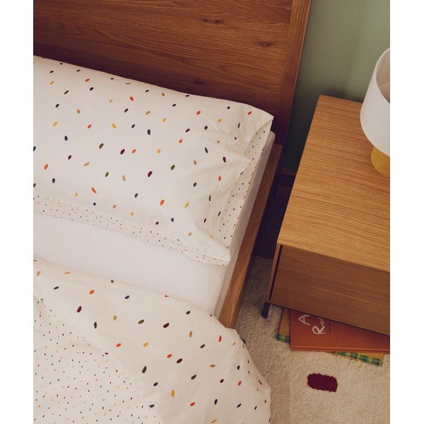 Balta vienguļamā/īpaši gara gultas veļa 150x220 cm Epifania – Kave Home-image-1