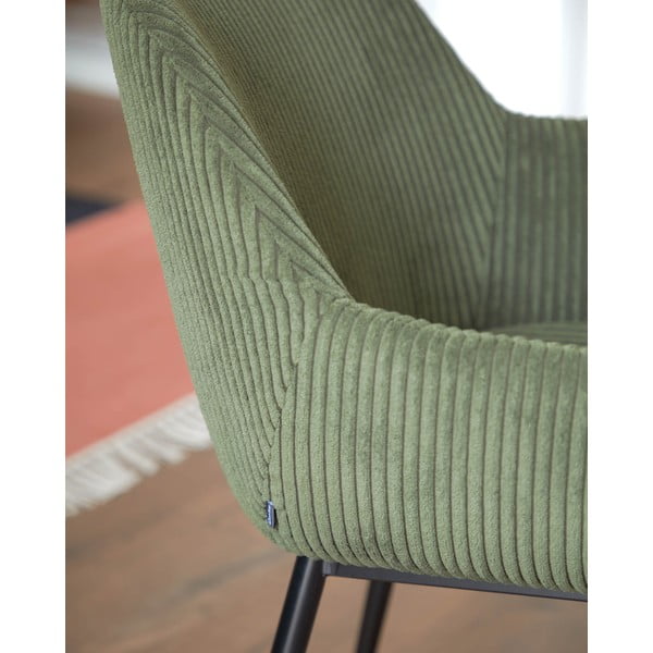 Haki polsterēts ēdamistabas krēsls Konna – Kave Home-image-2