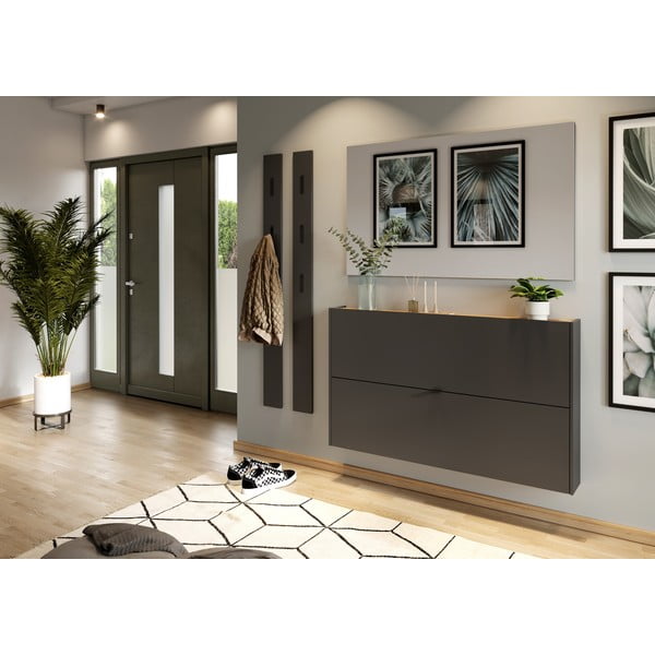 Antracīta pelēks atverams apavu plaukts Ameca – Germania-image-4