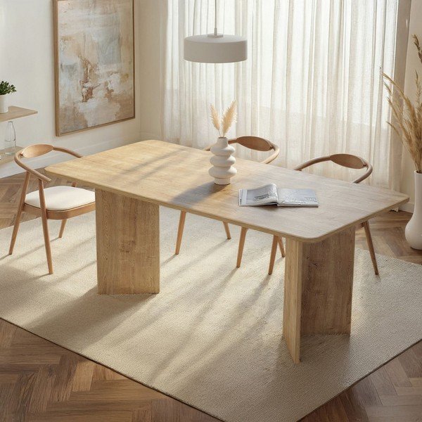 Ēdamgalds ar ozolkoka imitāciju 90x180 cm Linza – Kalune Design-image-2