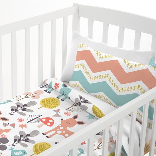 Bērnu kokvilnas gultasveļa Moshi Moshi Woodland, 100 x 120 cm-image-2