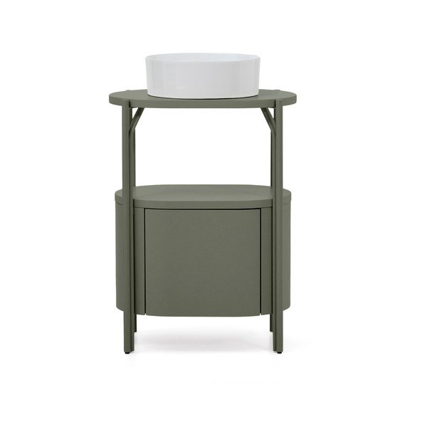 Zaļš skapītis zem izlietnes 60x81 cm Arely – Kave Home-image-3