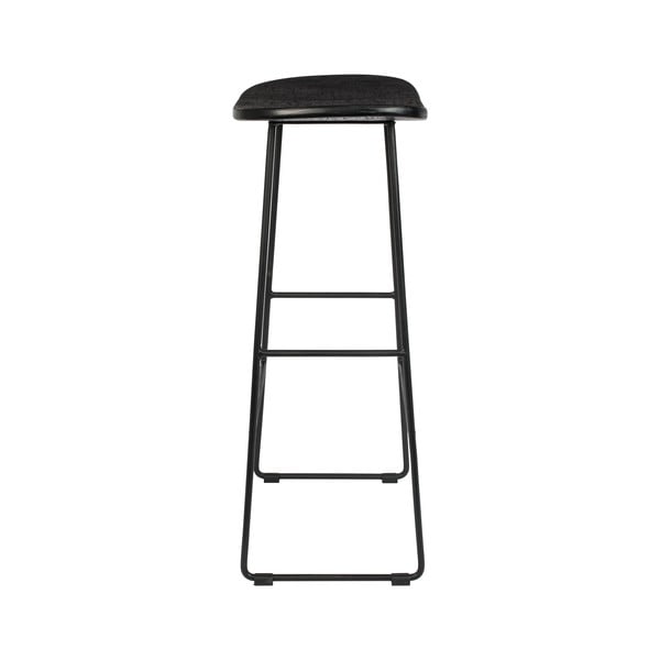 Melna tīkkoka masīvkoka bāra taburete (sēdekļa augstums 76 cm) Tangle – White Label-image-3