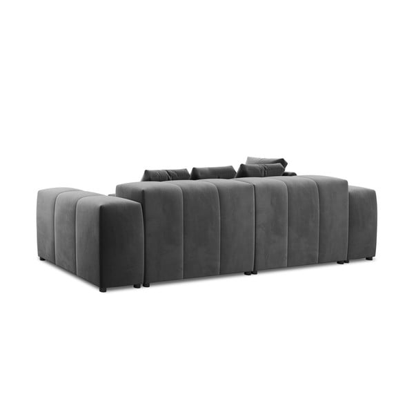 Pelēks samta stūra dīvāns (maināms stūris) Rome Velvet – Cosmopolitan Design -image-4