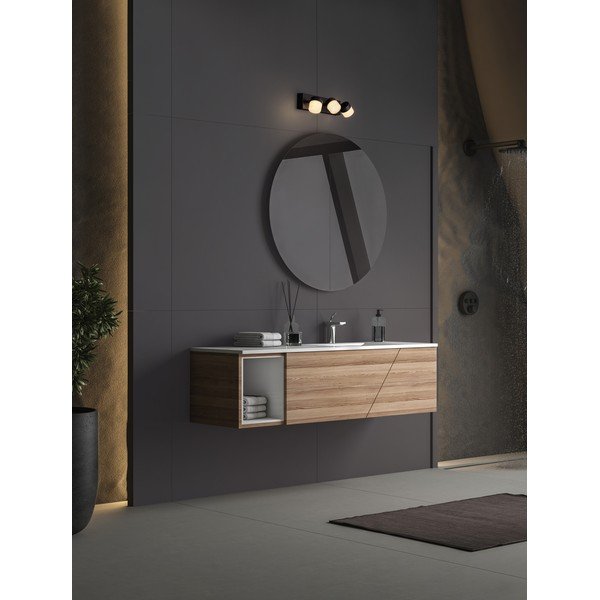Matēti melna alumīnija LED sienas lampa Teko – Nova Luce-image-2