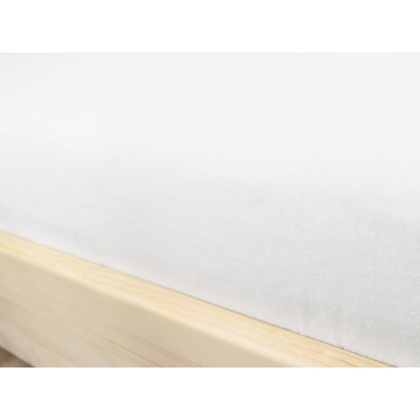 Balts mikroflīsa palags, 90 x 160 cm-image-1