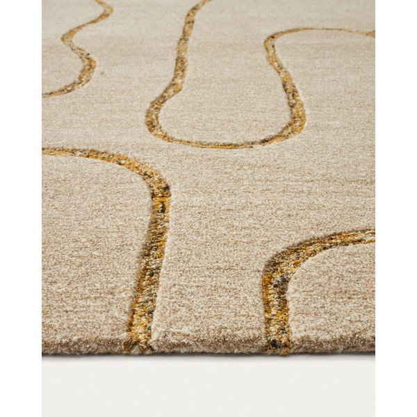 Bēšs vilnas paklājs 160x230 cm Magin – Kave Home-image-2