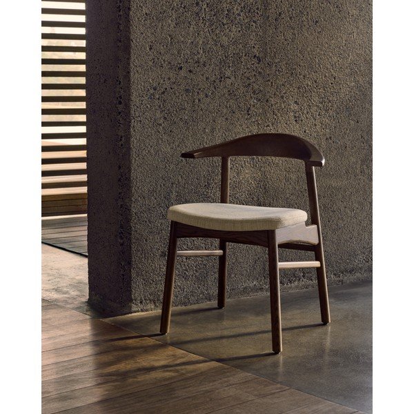 Brūns/bēšs pusdienu krēsls Timons – Kave Home-image-1