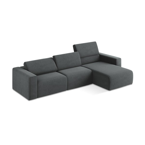 Pelēks modulārais stūra dīvāns (ar labo stūri) Kalea – Makamii-image-1