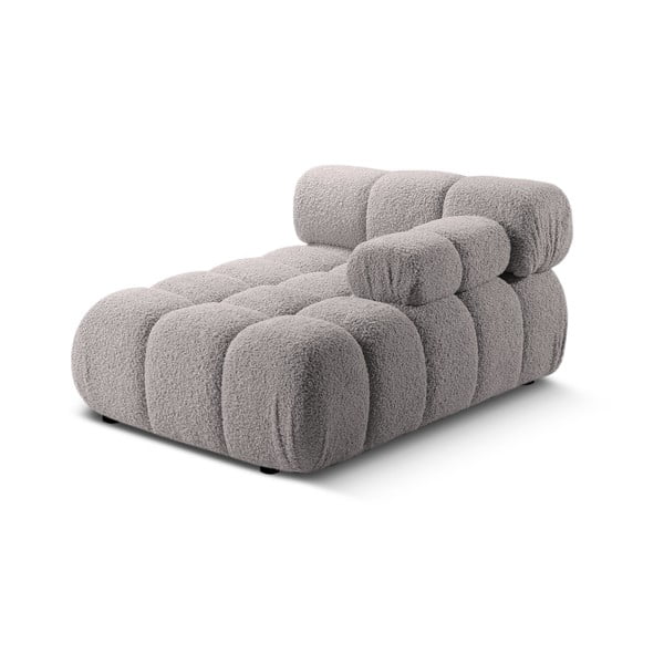 Gaiši pelēka modulārā dīvāna daļa no buklē auduma (ar labo stūri) Bellis – Micadoni Home-image-4