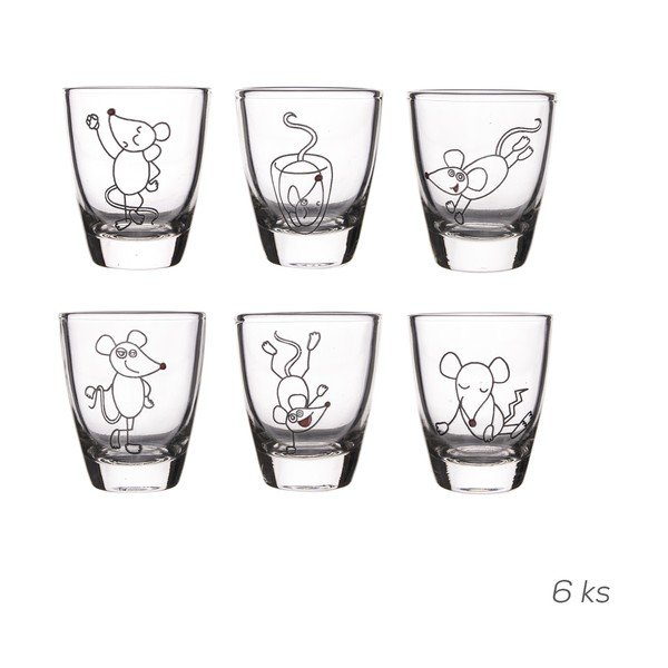 6 glāžu komplekts Orion Mouse, 25 ml
