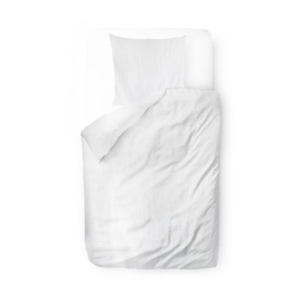 Balta vienguļamā muslīna gultas veļa 140x200 cm Plain Muslin – Butter Kings-image-2