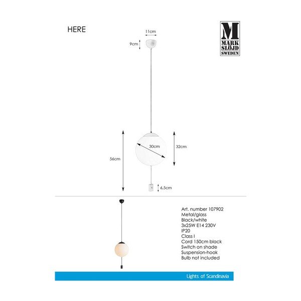 Piekaramais gaismeklis Markslöjd Here Pendant 3L-image-3