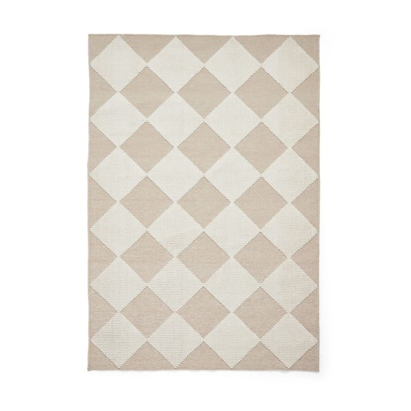 Balts/bēšs mazgājams paklājs 160x230 cm Lyna Beige&White – Think Rugs