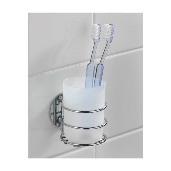 Balts nerūsējošā tērauda pašlīmējošs trauks zobu birstei – Wenko-image-2