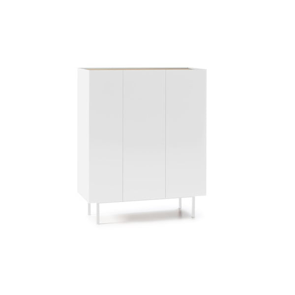 Balta augsta kumode ar ozolkoka imitāciju 95x120 cm Arista – Teulat-image-2