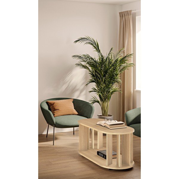 Dabīga toņa žurnālgaldiņš ar ozolkoka imitāciju 50x110 cm Nora – TemaHome-image-4