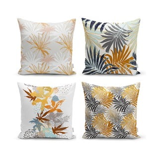 4 dekoratīvo spilvendrānu komplekts Minimalist Cushion Covers Autumn Leaves, 45 x 45 cm