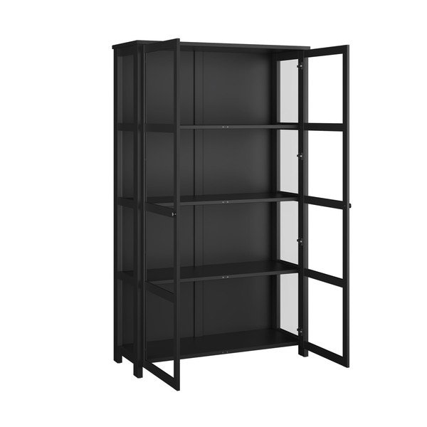 Melna vitrīna 124x210 cm Excellent – Tvilum-image-4