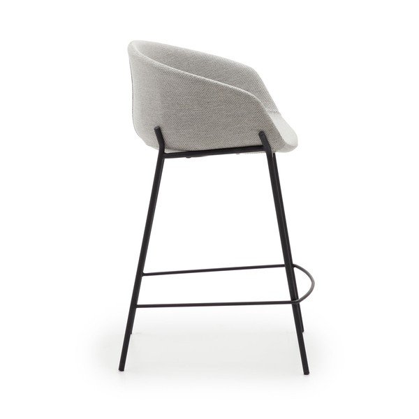 Gaiši pelēki bāra krēsli (2 gab.) (sēdekļa augstums 65 cm) Yvette – Kave Home-image-3