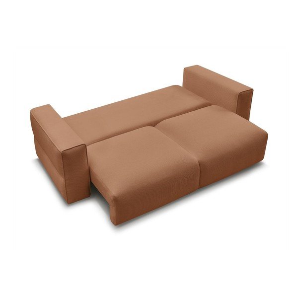 Oranžs salokāms/ar uzglabāšanas vietu dīvāns 265 cm Ezechiel – Bobochic Paris-image-4