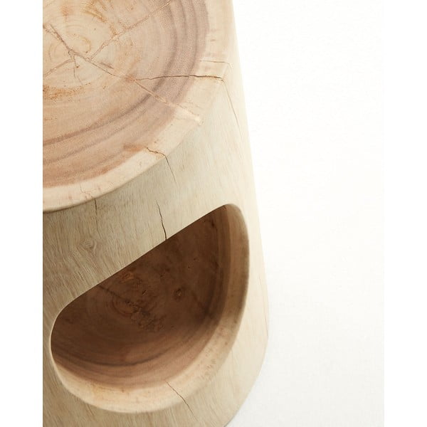 Mungura masīvkoka apaļš sānu galdiņš ø 30 cm Halker – Kave Home-image-3