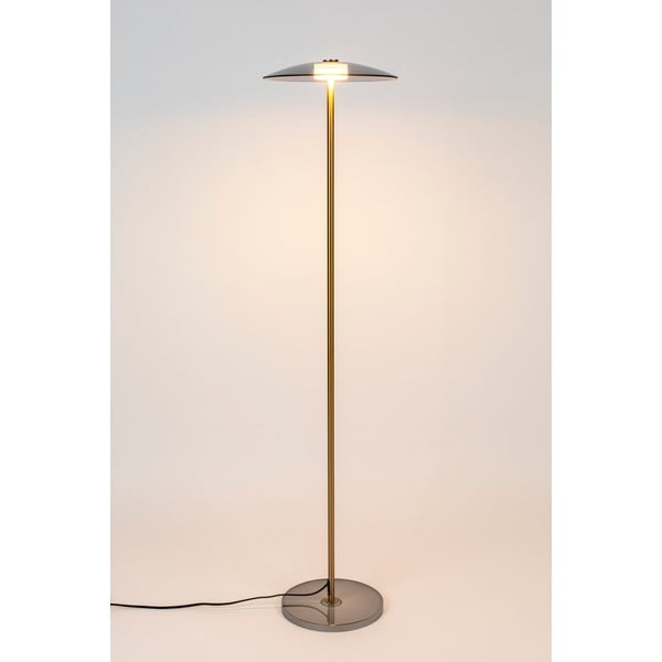 Pelēka/zelta krāsas LED stāvlampa ar regulējamu spilgtumu un stikla abažūru (augstums 132 cm) Float – Zuiver-image-3